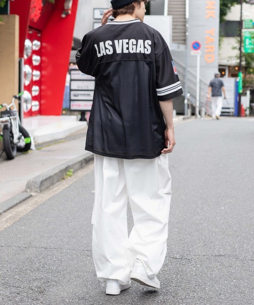 WEGO（ウィゴー）の「∴WEGO/別注 NFL チームロゴメッシュBIGT（Tシャツ/カットソー・メンズ・ターコイズブルー/ダークグリーン/パープル/ホワイト/ブラック・MEDIUM/LARGE）」の11枚目の写真