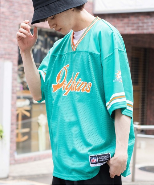 WEGO（ウィゴー）の「∴WEGO/別注 NFL チームロゴメッシュBIGT（Tシャツ/カットソー・メンズ・ターコイズブルー/ダークグリーン/パープル/ホワイト/ブラック・MEDIUM/LARGE）」の19枚目の写真