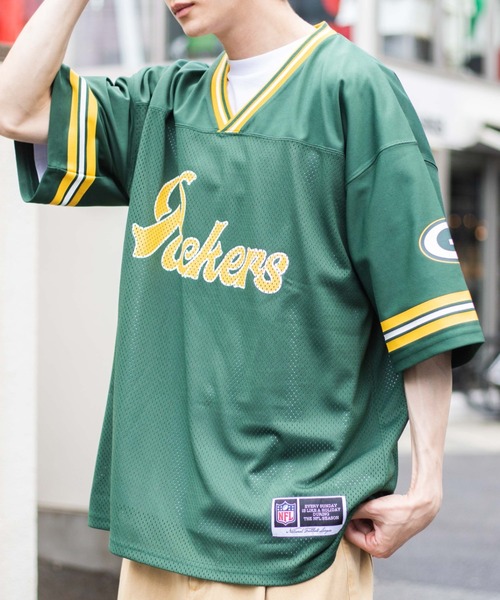 WEGO（ウィゴー）の「∴WEGO/別注 NFL チームロゴメッシュBIGT（Tシャツ/カットソー・メンズ・ターコイズブルー/ダークグリーン/パープル/ホワイト/ブラック・MEDIUM/LARGE）」の16枚目の写真