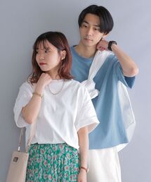 *SHIPS: ビッグシルエット ヘビーウェイト コットン クルーネック Tシャツ