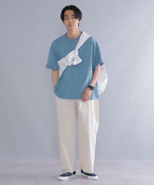 SHIPS(シップス)の「*SHIPS: ビッグシルエット ヘビーウェイト コットン クルーネック Tシャツ(Tシャツ/カットソー・メンズ・ホワイト/ベージュ/グレー/ブルー・SMALL/MEDIUM/LARGE)」の9枚目の写真