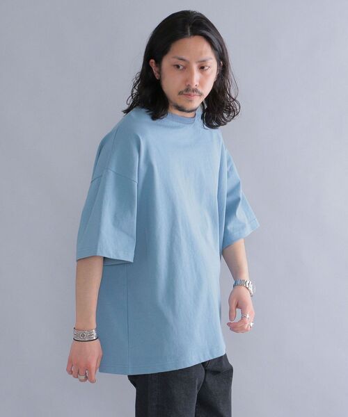 SHIPS(シップス)の「*SHIPS: ビッグシルエット ヘビーウェイト コットン クルーネック Tシャツ(Tシャツ/カットソー・メンズ・ホワイト/ベージュ/グレー/ブルー・SMALL/MEDIUM/LARGE)」の17枚目の写真