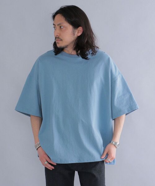 SHIPS(シップス)の「*SHIPS: ビッグシルエット ヘビーウェイト コットン クルーネック Tシャツ(Tシャツ/カットソー・メンズ・ホワイト/ベージュ/グレー/ブルー・SMALL/MEDIUM/LARGE)」の21枚目の写真