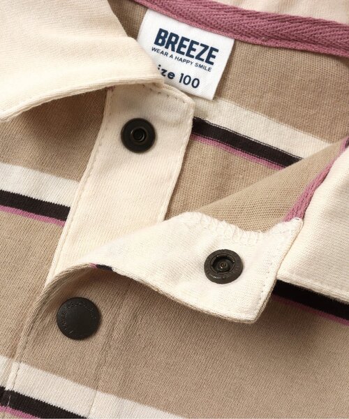 BREEZE(ブリーズ)の「マルチボーダーポロシャツ(ポロシャツ・キッズ・ベージュ/グリーン・90/120/140/110/130/100/80)」の8枚目の写真