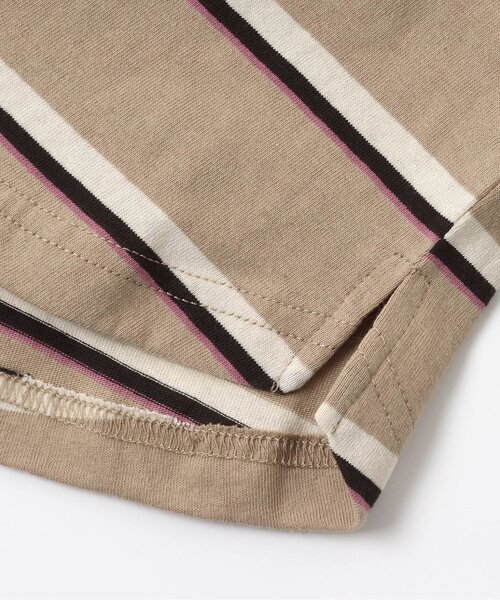 BREEZE(ブリーズ)の「マルチボーダーポロシャツ(ポロシャツ・キッズ・ベージュ/グリーン・90/120/140/110/130/100/80)」の6枚目の写真