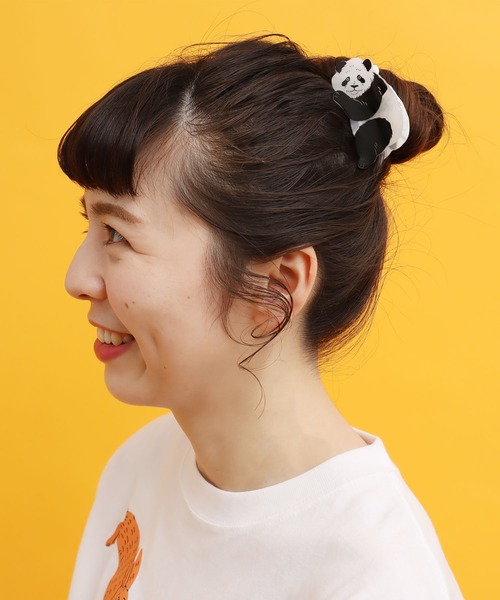 didizizi(ディディジジ)の「しがみつくパンダヘアクリップ(バレッタ/ヘアクリップ・レディース・ホワイト・FREE)」の4枚目の写真
