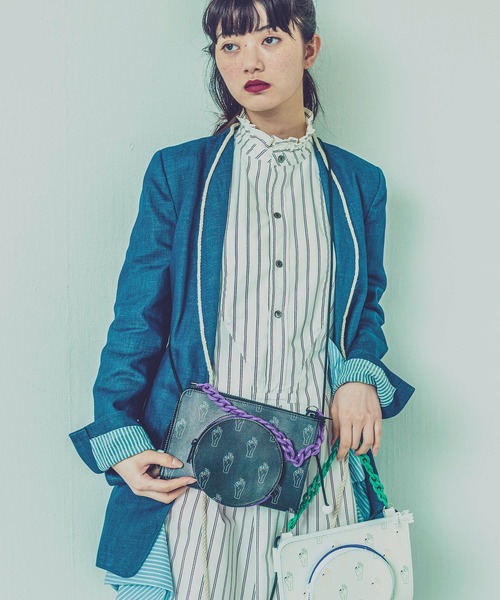 MONDEWORK(モンドワーク)の「サークルサコッシュ/ショルダーバック(ショルダーバッグ・レディース・ブラック系その他/グリーン/ベージュ/ブラック/ホワイト/ピンク/イエロー・ONE SIZE)」の15枚目の写真
