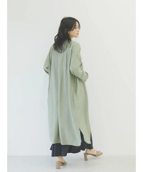 AMERICAN HOLIC（アメリカンホリック）の「Wポケット開襟ワンピース（ワンピース・レディース・ネイビー/カーキ/アイボリー/ストライプ・M/L）」の16枚目の写真