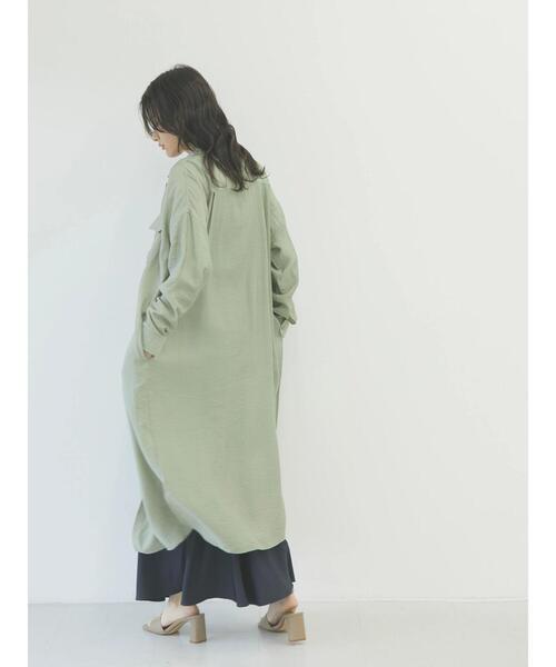 AMERICAN HOLIC（アメリカンホリック）の「Wポケット開襟ワンピース（ワンピース・レディース・ネイビー/カーキ/アイボリー/ストライプ・M/L）」の17枚目の写真