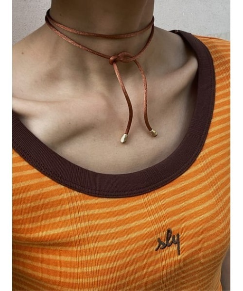 MOUSSY（マウジー）の「SHOELACE チョーカー（チョーカー・レディース・ブラウン/ブラック・FREE）」の6枚目の写真