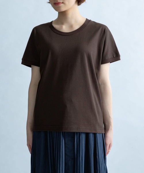 FORK&SPOON（フォークアンドスプーン）の「FORK&SPOON　オーガニックコットンワイドTシャツ（Tシャツ/カットソー・レディース・ブラウン/ネイビー/ブラック系その他/ホワイト系その他・1）」の15枚目の写真