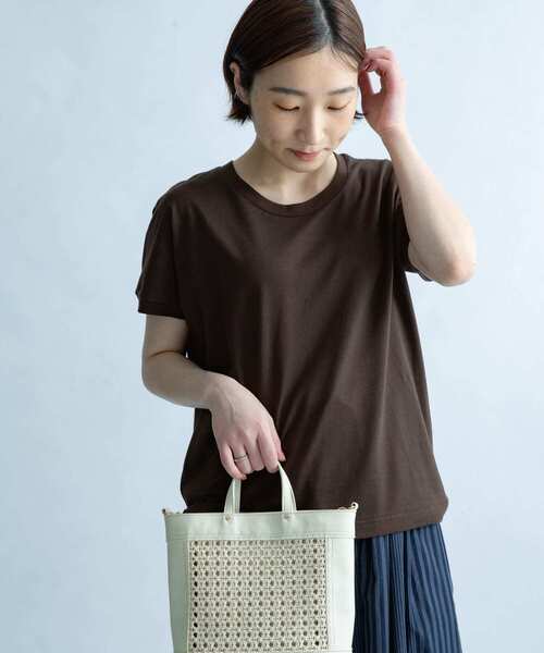 FORK&SPOON（フォークアンドスプーン）の「FORK&SPOON　オーガニックコットンワイドTシャツ（Tシャツ/カットソー・レディース・ブラウン/ネイビー/ブラック系その他/ホワイト系その他・1）」の16枚目の写真