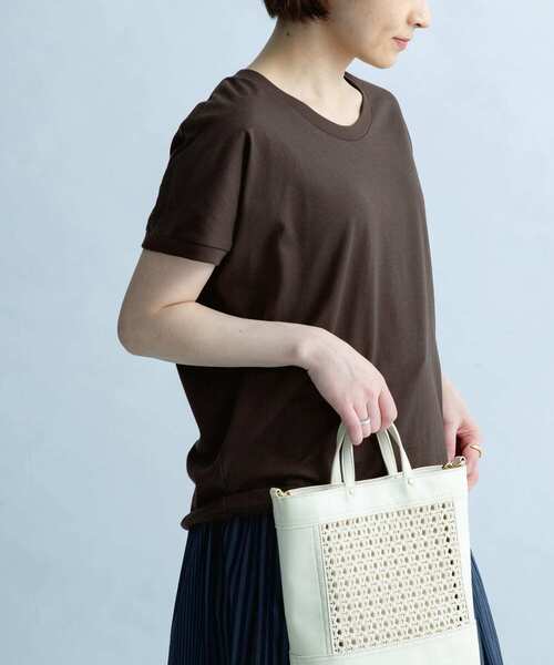 FORK&SPOON（フォークアンドスプーン）の「FORK&SPOON　オーガニックコットンワイドTシャツ（Tシャツ/カットソー・レディース・ブラウン/ネイビー/ブラック系その他/ホワイト系その他・1）」の17枚目の写真