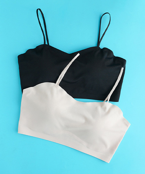 c.u.l（シーユーエル）の「ショート丈 カップ付きキャミソール culw220（キャミソール・レディース・ホワイト/ブラック/ライトイエロー・M/L/XL）」の17枚目の写真