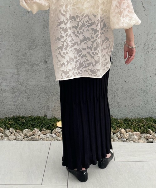 select MOCA by misato（セレクトモカバイミサト）の「2022 SS ランダムリブニットスカート（スカート・レディース・ブラック/ベージュ/アイボリー・FREE）」の10枚目の写真