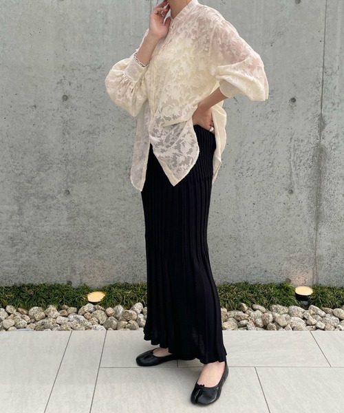 select MOCA by misato（セレクトモカバイミサト）の「2022 SS ランダムリブニットスカート（スカート・レディース・ブラック/ベージュ/アイボリー・FREE）」の8枚目の写真