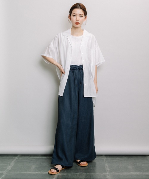 refinedworks（リファインドワークス）の「TRストライプワイドPT（その他パンツ・レディース・ベージュ/ブルー・FREE）」の22枚目の写真
