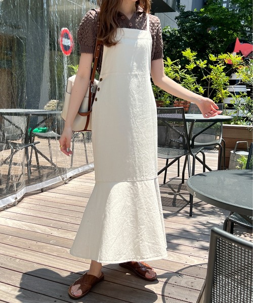 Ambre Ciel(アンブルシエル)の「メッシュポロニット/【WEB/EC限定商品】(ニット/セーター・レディース・ベージュ/アイボリー/モカ・FREE)」の15枚目の写真