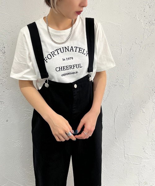 apres jour mignon（アプレジュールミニョン）の「ハイウエストサス付きパンツ【ZOZOTOWN限定アイテム】（サロペット/オーバーオール・レディース・ブラック/ダークインディゴブルー・SMALL/MEDIUM/X-LARGE）」の16枚目の写真