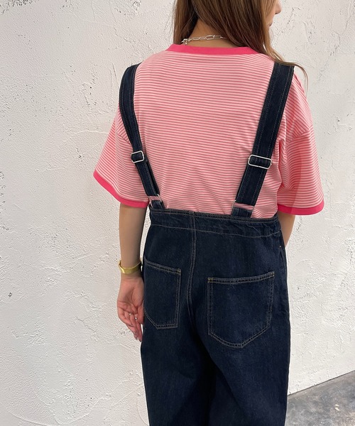 apres jour mignon（アプレジュールミニョン）の「ハイウエストサス付きパンツ【ZOZOTOWN限定アイテム】（サロペット/オーバーオール・レディース・ブラック/ダークインディゴブルー・SMALL/MEDIUM/X-LARGE）」の13枚目の写真