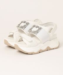 Mafmof | Mafmof(マフモフ)ボリュームソールビジュースポーツサンダル(サンダル)