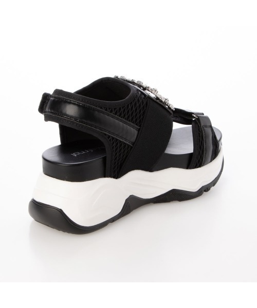 Mafmof（マフモフ）の「Mafmof(マフモフ)ボリュームソールビジュースポーツサンダル（サンダル・レディース・ブラック/ホワイト・M/LL/L/S）」の16枚目の写真