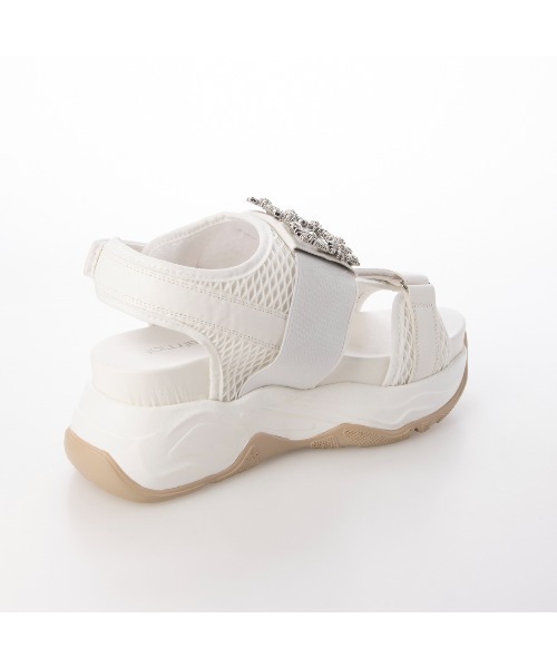 Mafmof（マフモフ）の「Mafmof(マフモフ)ボリュームソールビジュースポーツサンダル（サンダル・レディース・ブラック/ホワイト・M/LL/L/S）」の17枚目の写真