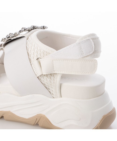 Mafmof（マフモフ）の「Mafmof(マフモフ)ボリュームソールビジュースポーツサンダル（サンダル・レディース・ブラック/ホワイト・M/LL/L/S）」の13枚目の写真