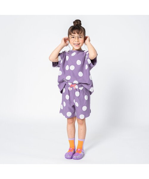 BREEZE（ブリーズ）の「WEB限定 ジャガードＴシャツ（Tシャツ/カットソー・キッズ・ブラック/キナリ/ラベンダー・90/100/110/120/130/140/80）」の6枚目の写真