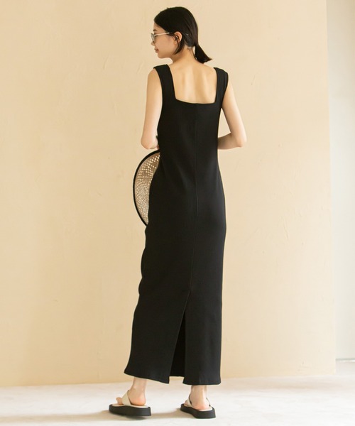 u by spick&span■スクエアネックリブワンピース cc006-89416-01b.jpg?basethum=225