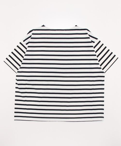 ADAM ET ROPE'（アダムエロペ）の「天竺ボーダーバスクBIG T（Tシャツ/カットソー・メンズ・ホワイト系その他4/ブラック系その他/ピンク系その他2・L/M）」の4枚目の写真