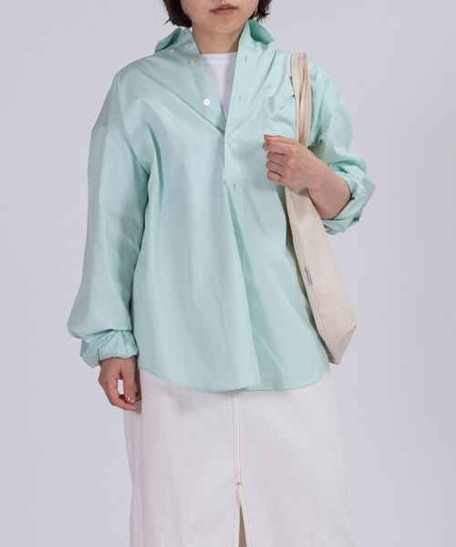 BRICK & SONS（ブリックアンドサンズ）の「オーバーサイズ ブロードシャツ＜ミント＞（シャツ/ブラウス・メンズ・ミント・LL/M/L）」の14枚目の写真