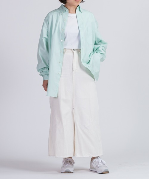 BRICK & SONS（ブリックアンドサンズ）の「オーバーサイズ ブロードシャツ＜ミント＞（シャツ/ブラウス・メンズ・ミント・LL/M/L）」の2枚目の写真