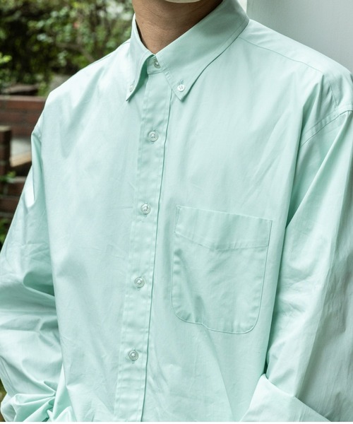 BRICK & SONS（ブリックアンドサンズ）の「オーバーサイズ ブロードシャツ＜ミント＞（シャツ/ブラウス・メンズ・ミント・LL/M/L）」の12枚目の写真