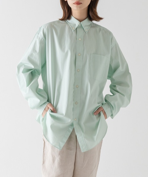BRICK & SONS（ブリックアンドサンズ）の「オーバーサイズ ブロードシャツ＜ミント＞（シャツ/ブラウス・メンズ・ミント・LL/M/L）」の21枚目の写真
