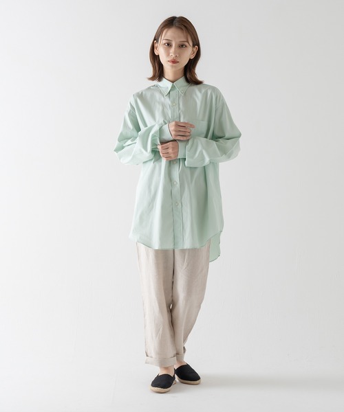 BRICK & SONS（ブリックアンドサンズ）の「オーバーサイズ ブロードシャツ＜ミント＞（シャツ/ブラウス・メンズ・ミント・LL/M/L）」の20枚目の写真
