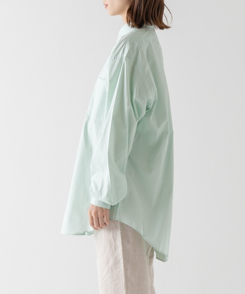 BRICK & SONS（ブリックアンドサンズ）の「オーバーサイズ ブロードシャツ＜ミント＞（シャツ/ブラウス・メンズ・ミント・LL/M/L）」の19枚目の写真