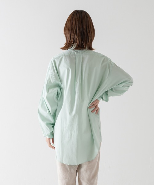 BRICK & SONS（ブリックアンドサンズ）の「オーバーサイズ ブロードシャツ＜ミント＞（シャツ/ブラウス・メンズ・ミント・LL/M/L）」の18枚目の写真