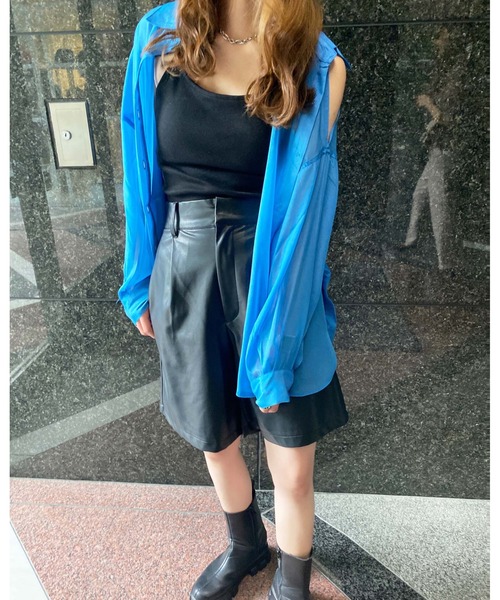 INGNI（イング）の「肩スリットシアー／シャツ（シャツ/ブラウス・レディース・ピンク/アイボリー/ミント/ブルー・M）」の19枚目の写真