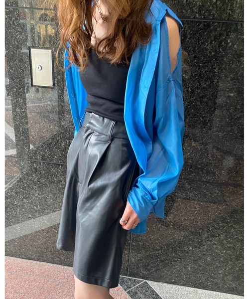 INGNI（イング）の「肩スリットシアー／シャツ（シャツ/ブラウス・レディース・ピンク/アイボリー/ミント/ブルー・M）」の20枚目の写真