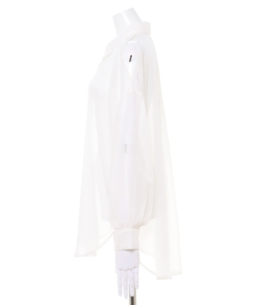 INGNI（イング）の「肩スリットシアー／シャツ（シャツ/ブラウス・レディース・ピンク/アイボリー/ミント/ブルー・M）」の6枚目の写真