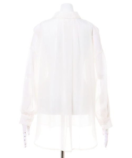 INGNI（イング）の「肩スリットシアー／シャツ（シャツ/ブラウス・レディース・ピンク/アイボリー/ミント/ブルー・M）」の7枚目の写真