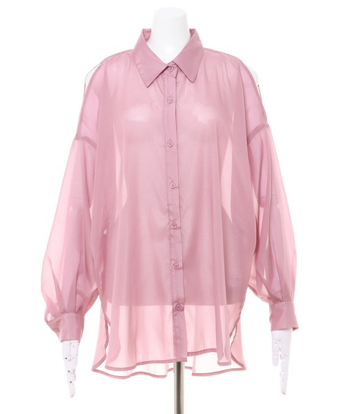 INGNI（イング）の「肩スリットシアー／シャツ（シャツ/ブラウス・レディース・ピンク/アイボリー/ミント/ブルー・M）」の22枚目の写真