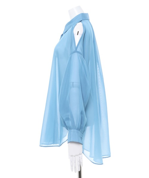 INGNI（イング）の「肩スリットシアー／シャツ（シャツ/ブラウス・レディース・ピンク/アイボリー/ミント/ブルー・M）」の15枚目の写真