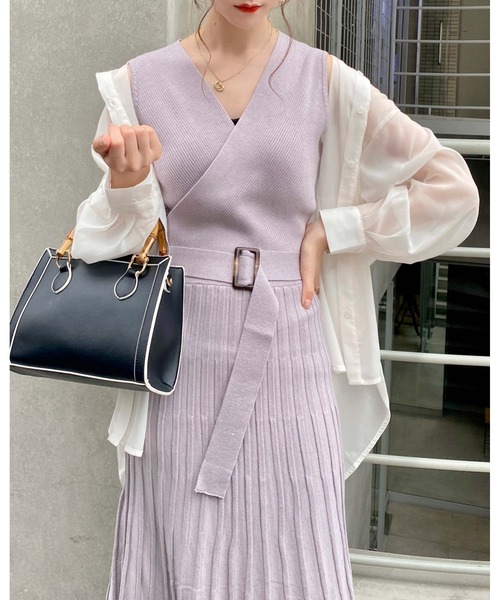 INGNI（イング）の「肩スリットシアー／シャツ（シャツ/ブラウス・レディース・ピンク/アイボリー/ミント/ブルー・M）」の9枚目の写真