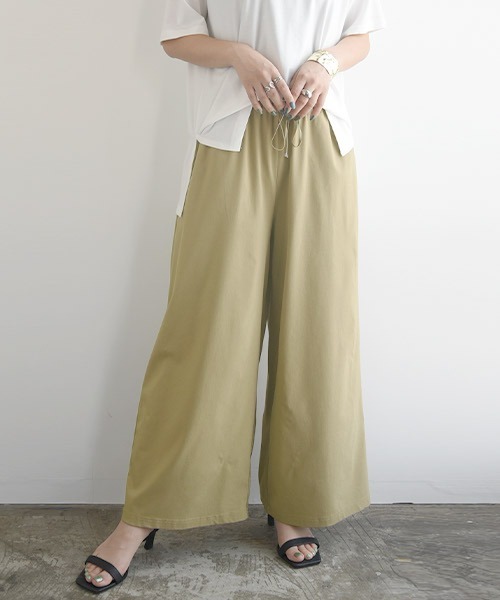 and it_（アンドイット）の「ライトクールストレッチワイドパンツ（その他パンツ・レディース・チャコールグレー/ベージュ/ブラック/カーキ・L/M）」の11枚目の写真