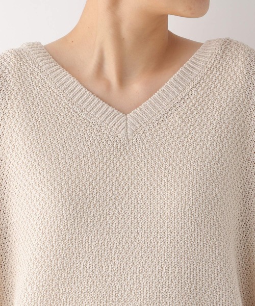 LEPSIM(レプシィム)の「5ゲージカノコアミプルオーバー半袖 294770(ニット/セーター・レディース・オフホワイト/イエロー/キャメル・FREE)」の10枚目の写真