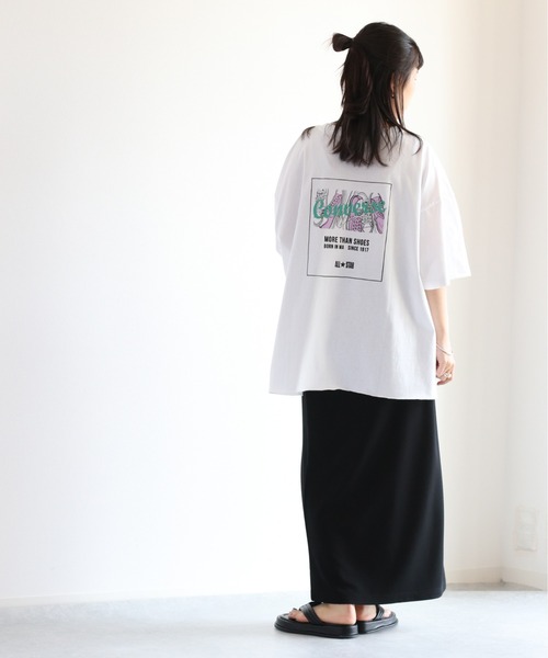 CONVERSE(コンバース)の「【CONVERSE】コンバースオールスター バックプリントビッグTee(Tシャツ/カットソー・レディース・ホワイト/ブラック/ベージュ/ホワイト系その他/ブラック系その他/ベージュ系その他・M)」の15枚目の写真