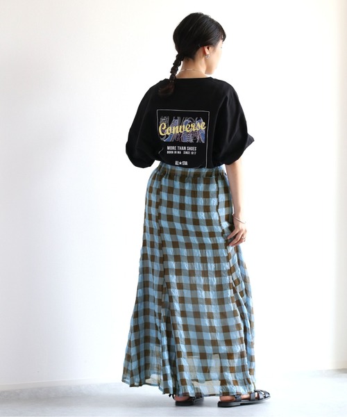 CONVERSE(コンバース)の「【CONVERSE】コンバースオールスター バックプリントビッグTee(Tシャツ/カットソー・レディース・ホワイト/ブラック/ベージュ/ホワイト系その他/ブラック系その他/ベージュ系その他・M)」の22枚目の写真