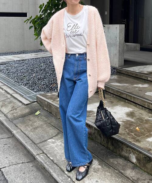 MAJESTIC LEGON(マジェスティックレゴン)の「デニムワイドパンツ(デニムパンツ・レディース・サックスブルー/ブルー・SMALL/MEDIUM)」の11枚目の写真